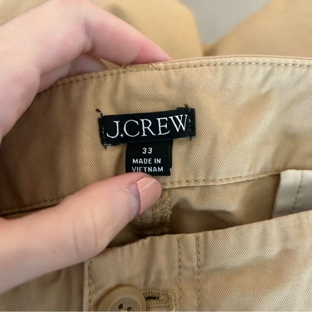 J. Crew Sailor Heritage Chino Pant Khaki Plus Size 33 Coastal Casual